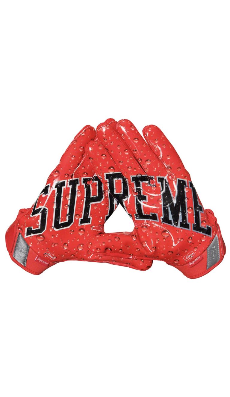 supreme nike vapor jet 4.0 football gloves black