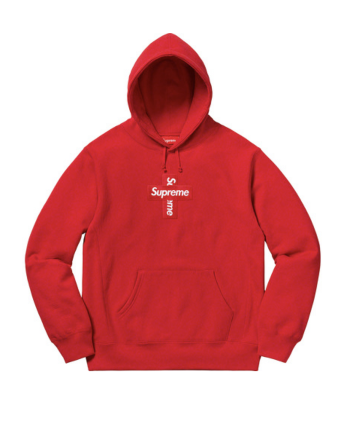 cross box logo hooded sweatshirt supreme