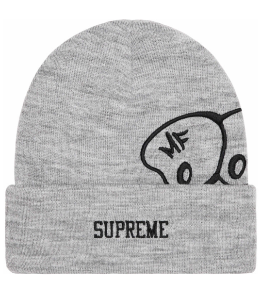 Supreme MF DOOM Beanie - Heather Grey