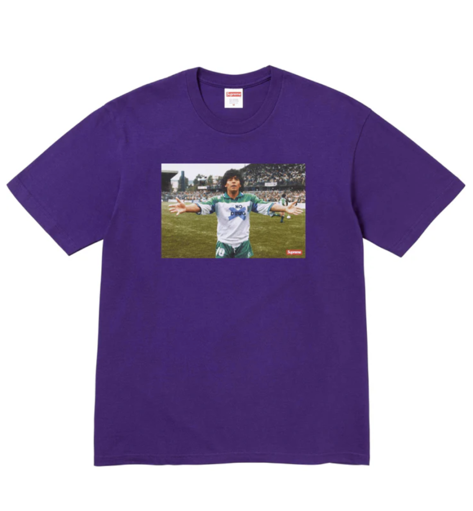 Supreme Maradona Tee Purple - AuthentKicks