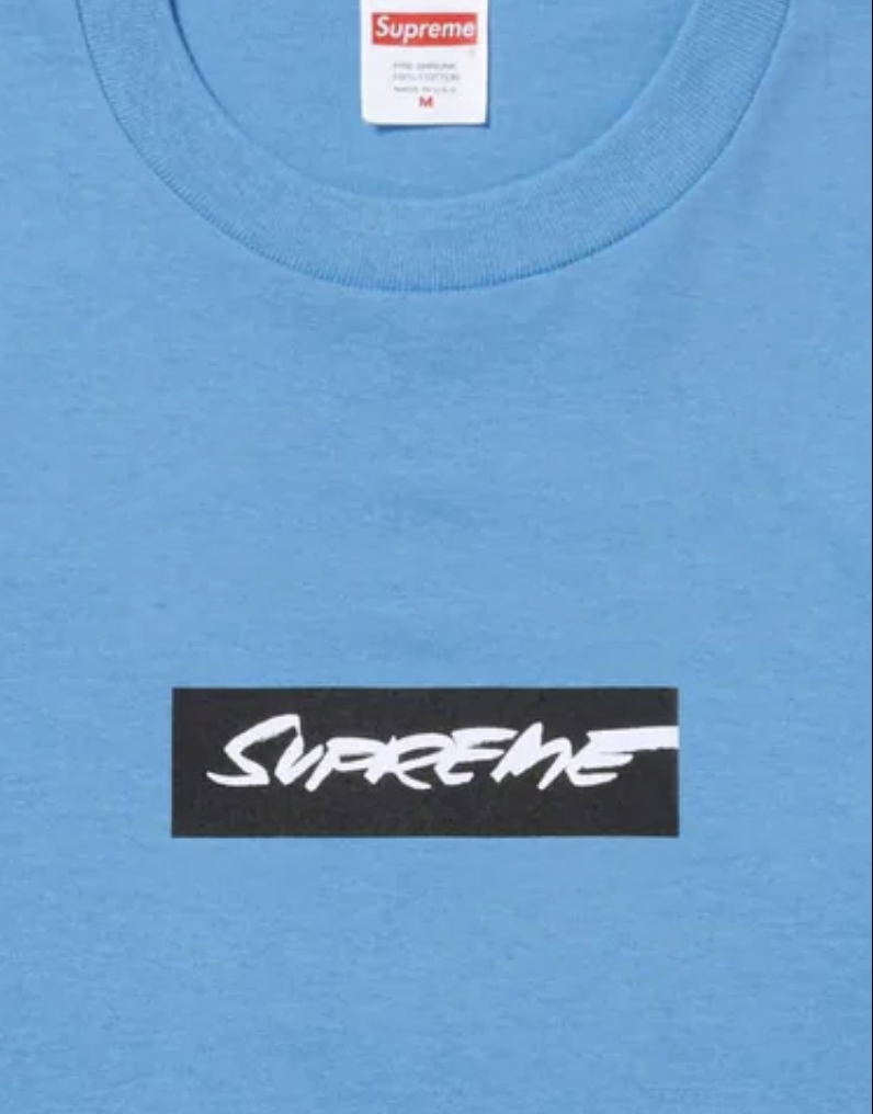 Supreme Futura Box Logo Tee Bright Blue - AuthentKicks